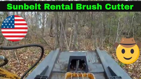 Brush Hogging With A Sunbelt Rental Skid Steer Mower Youtube