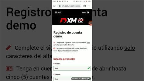 Crear Una Cuenta Demo Dentro Del Broker Xm Youtube