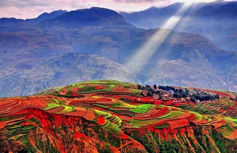 The Red Earth Terraces Of Dongchuan China Amusing Planet