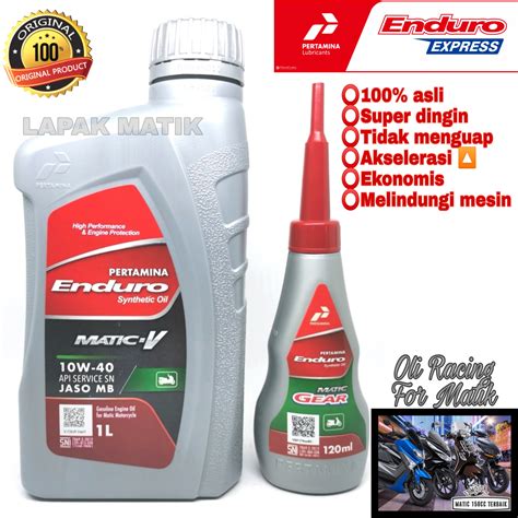 Oli Racing Matik Enduro Matic V L Oli Motor Pertamina Setara Motul