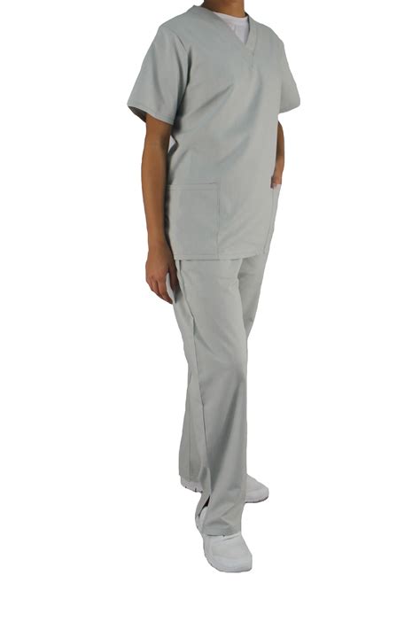 Kolossus Women S Cotton Poly Blend Medical Scrubs Suit Comfortable Fit V Neck Ot Dress Set Top