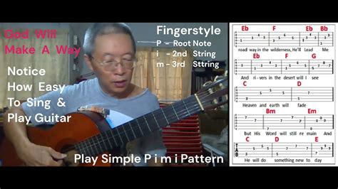 God Will Make A Way Don Moen Guitar Fingerstyle Key G Youtube