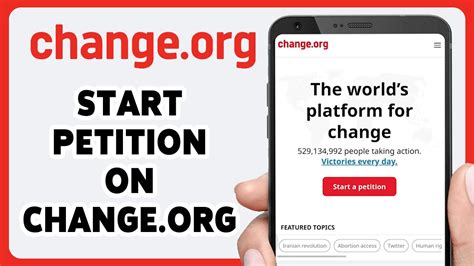 How To Start A Petition On Change Org Change Org Petition