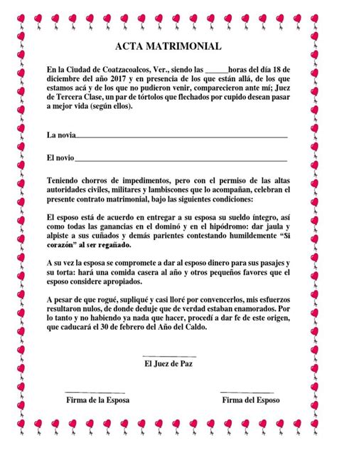 Acta De Matrimonio Pdf Justicia Crimen Y Violencia Artofit