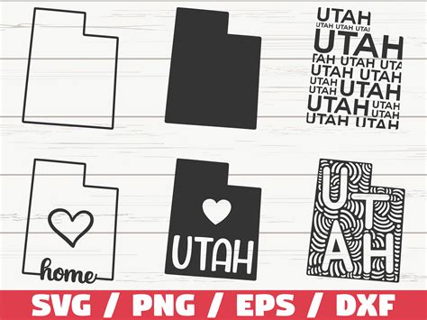 Utah State SVG Cut File Cricut Clip Art Commercial Use Etsy