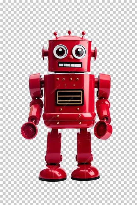 Premium PSD | Red robot model isolated