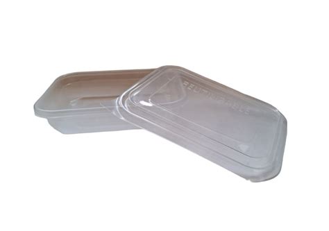 Conj Base Tapa Cc Rectangular Pp Reutilizable Foodpack