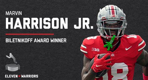 Ohio State Wide Receiver Marvin Harrison Jr Wins Biletnikoff Award Eleven Warriors