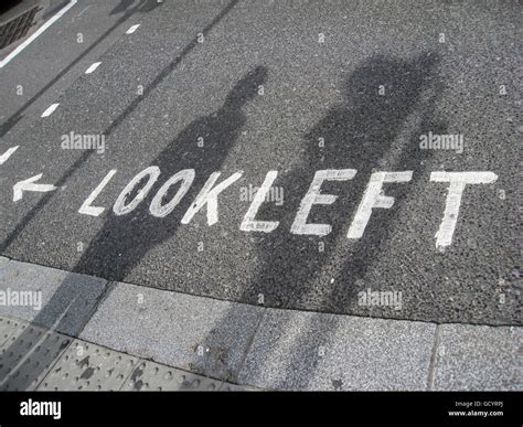 Look Left Sign London, England Stock Photo - Alamy