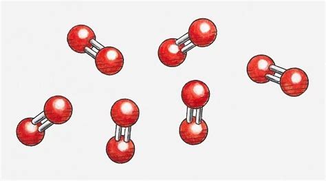 Illustration of oxygen molecules Our beautiful Wall Art and Photo Gifts ...