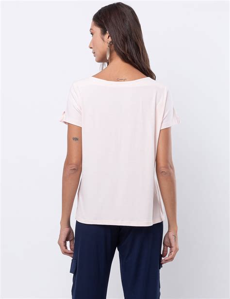 T Shirt Malha Rosa Beluga