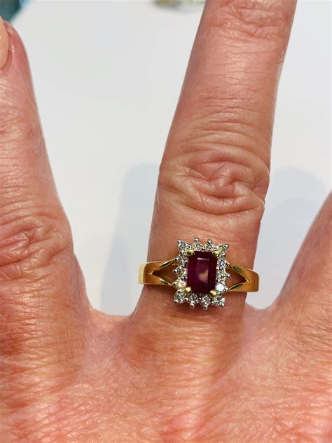 Ruby Engagement Ring Vintage Ruby Ring 0.75 Carat Natural Ruby 14k ...