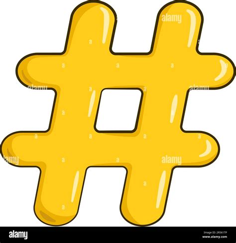 Hashtag Symbol Cartoon Vector Illustration Stock Vector Image And Art