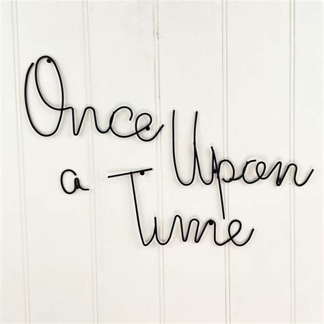 Once Upon a Time Wire Words Wall Art – Alfie Francis