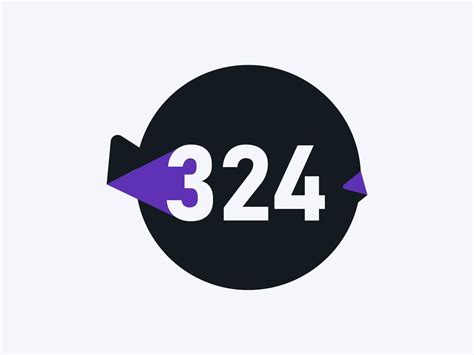 324 Number logo icon design vector image. Number logo icon design ...