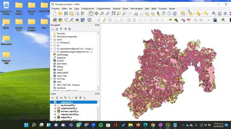 Abrir Varios Archivos Shapefile Con QGIS Fuente INEGI Entidad