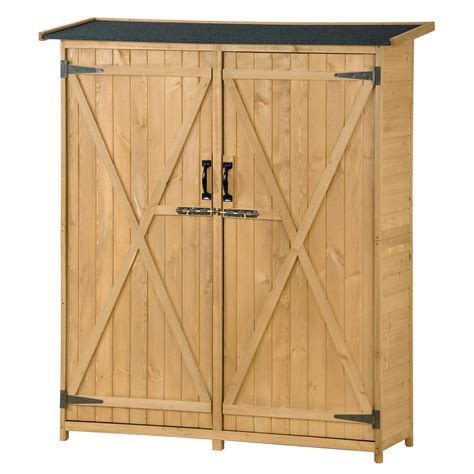 B Baijiawei Outdoor Storage Cabinet Wooden Garden Utility Tool Shed