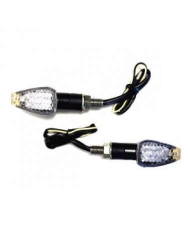 Paire De Clignotants Moto Noirs Design Leds Homologu S