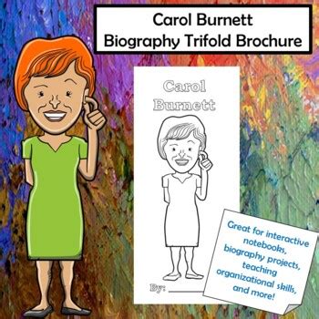 Carol Burnett Biography Trifold Graphic Organizer TPT