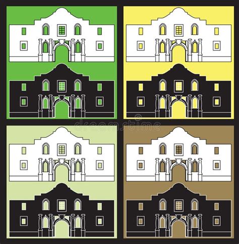 The Alamo In San Antonio Stock Vector Illustration Of Brand 295623176