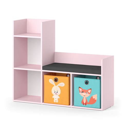 Estantería infantil Luigi Rosa 107 2 x 88 6 cm con 2 cajas