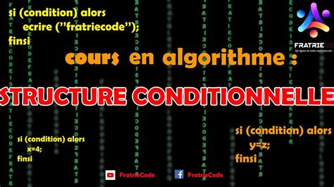 La Structure Conditionnelle En Algorithmeexplicationsexemple Youtube