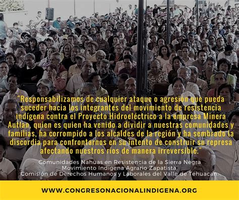 Comunicado De Las Comunidades Nahuas En Resistencia De La Sierra Negra