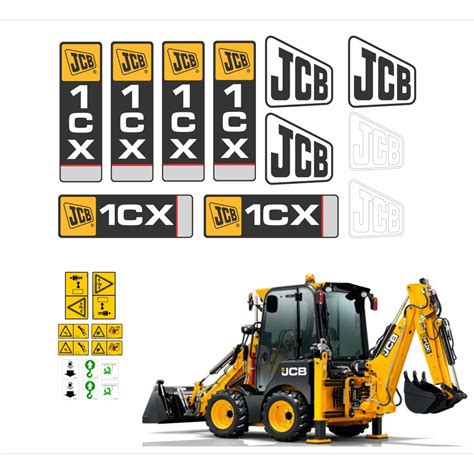 Kit Adesivos Retroescavadeira Jcb 1cx Completo R721 Shopee Brasil