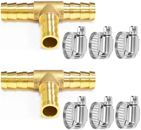 Amazon Hooshing 5Pcs 3 8 Hose Barb Brass Tee Barb Fittings T