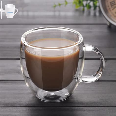 5oz 150ml Insulation Coffee Mug Espresso Tea Cup Thermal Glass Double ...