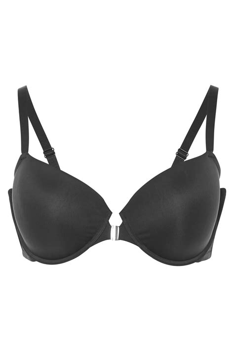 Black Front Fastening T Shirt Bra Yours Clothing