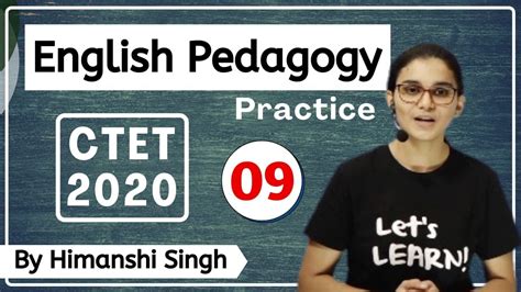 Target CTET 2020 English Pedagogy Practice Class 09 YouTube