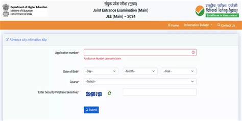 Jee Main City Intimation Slip 2024 Session 2 Out Download Link