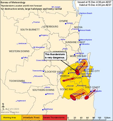 Southeast Qld Severe Thunderstorm Warning Large Hail Destructive Winds Heavy Rain