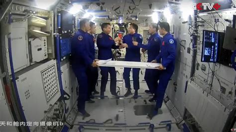 China S Shenzhou Astronauts Hand Over Tiangong Space Station Video