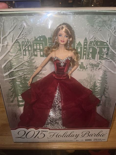 HOLIDAY BARBIE Collector Blonde Doll Red Silver Dress Mattel CHR Read EBay