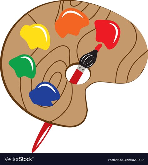 Artist Palette Royalty Free Vector Image Vectorstock