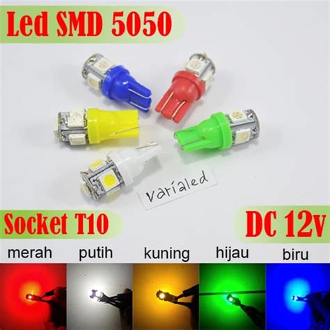 Jual Lampu Led Jagung T10 Senja Sein Rem Kabin Speedo Plat Mobil Motor E053 Kuning Shopee