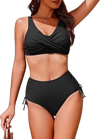 Amazon AI MAGE Women S High Waisted Bikini Set Tummy Control Two Piece Swimsuit For Women