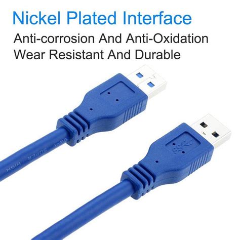 Usb 3 0 Type A Male To Type A Male Extension Data Sync Cord Cable Blue Sk I T Solutions