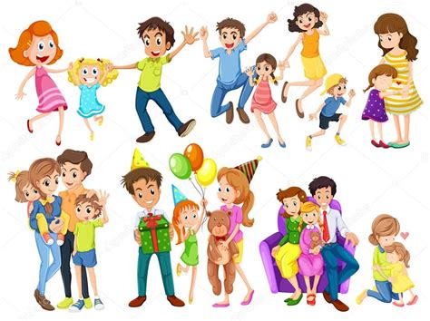 Happy Families Stock Vector Image By Interactimages 51676963