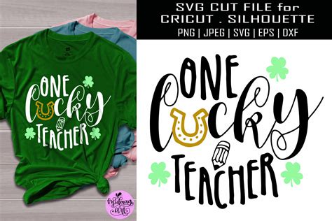 One Lucky Teacher Svg St Patricks Day Shirt Svg By Midmagart