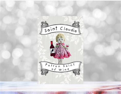 Funny Doll Magnet Adventures Of Claudia Patron Saint Of Wine Etsy