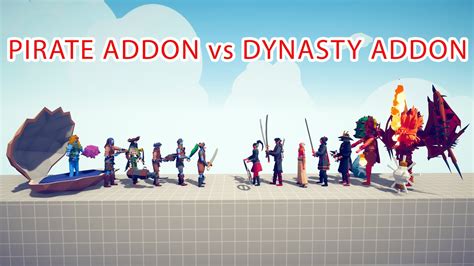 Pirate Addon Team Vs Dynasty Addon Team Totally Accurate Battle