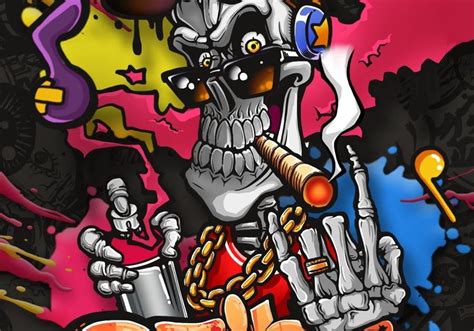 26 Gambar Grafiti Tengkorak Keren 3d- Graffiti Skull Street Art Live ...