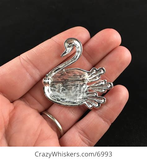 Vintage Roman Swan Brooch Pin Jewelry Uyozs Vvcto