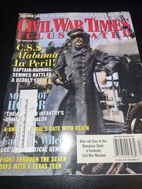 Civil War Times Illustrated Magazine Dec 2000 Cadmus Wilcox Medal Of