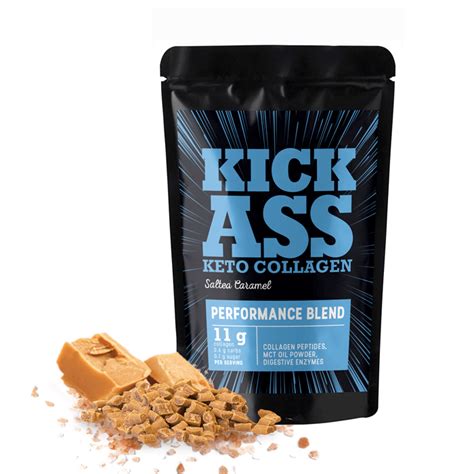 Keto Collagen Protein Powder Salted Caramel 36g Kick Ass