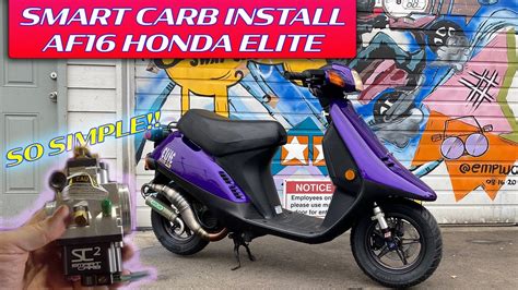 Honda Elite AF16 Smart Carb Installation Quick And Easy YouTube