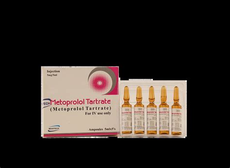 Metoprolol Tartrate Mg Ml Injection Maxitech Pharma Pvt Ltd